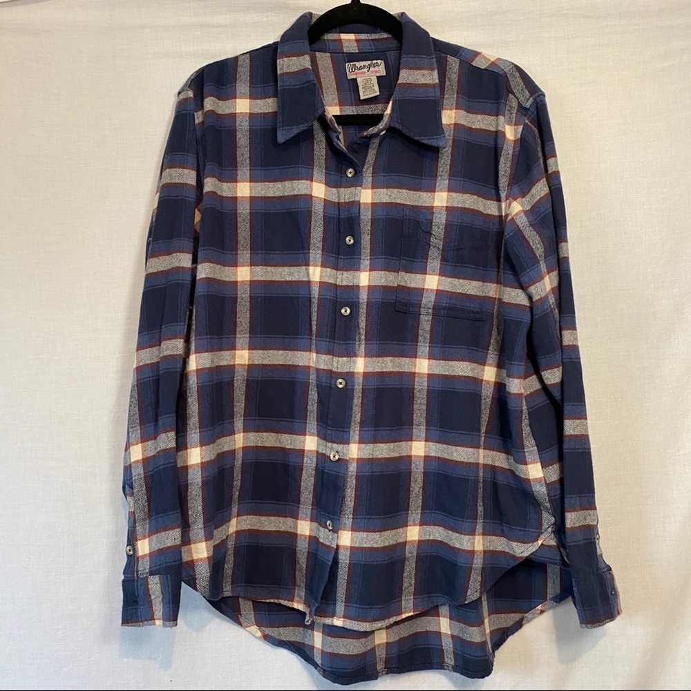 NWT Wrangler Button Down Flannel L